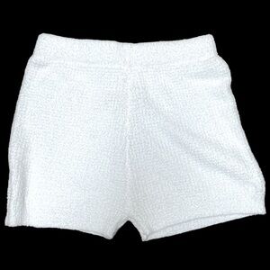 Extra soft S womens shorts high-waist white